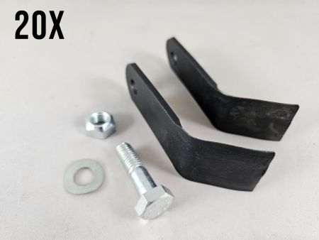 Preview: Schlegelmesser Satz 20 Stück für AS Motor 700 SM E11735 E11277 Ersatzmesser